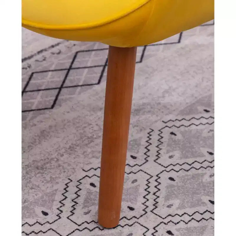 Contemporary Silky Velvet Tufted Accent Chair with Ottoman, Yellow