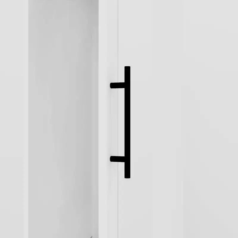 White Wood 15.75 in. Armoire with 2 Shelves