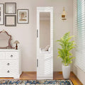 White Wood 15.75 in. Armoire with 2 Shelves