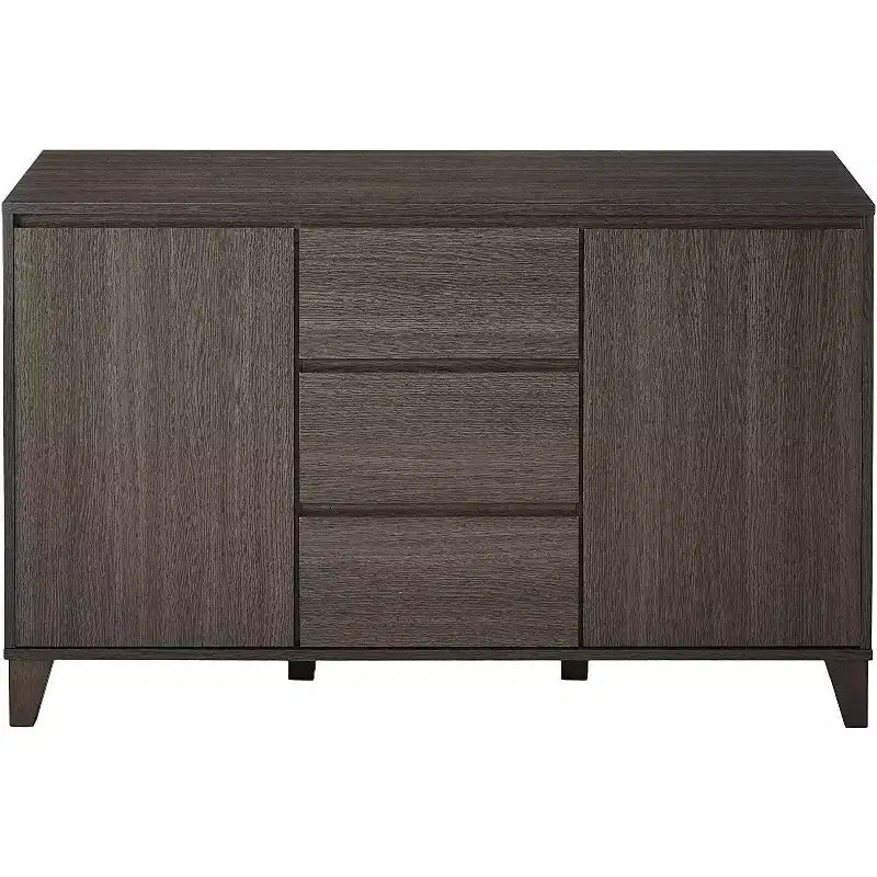 Wood Buffet Server Cabinet Console Table, Oak Gray