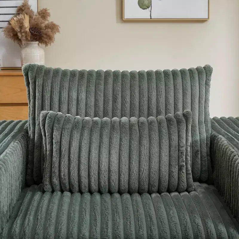 62.5 D Corduroy Oversized Armchair, Upholstered Single Sofa Lounge Chair with Ottoman