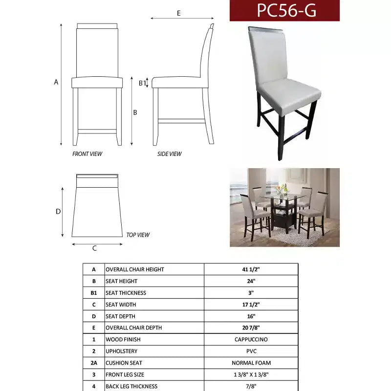 Set di 2 sedie da bancone, moderne e imbottite, con struttura robusta per il bancone della colazione in casa