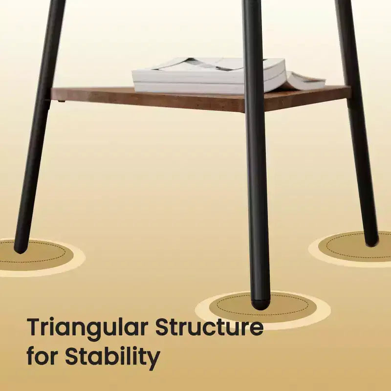 Industrial Style Coat Rack Stand with 2 Shelves: Sturdy, Stylish Organizer for Clothes, Hats, and Bags