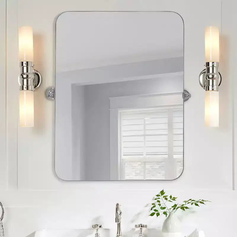 Iron Round Corner Rectangle Three Color Swivel Hardware Wall Mirror
