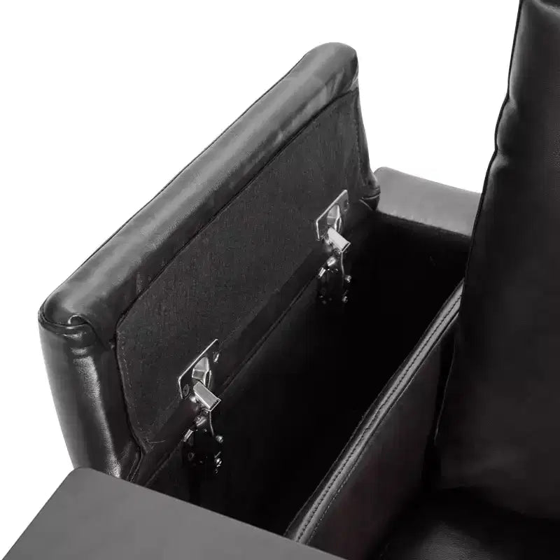 Fotel z elektrycznym podnośnikiem i funkcją rozkładania, 35.8L x 37.8W x 42.1H, z portem USB do ładowania, 2 uchwytami na kubki i obrotowym stolikiem na tacy