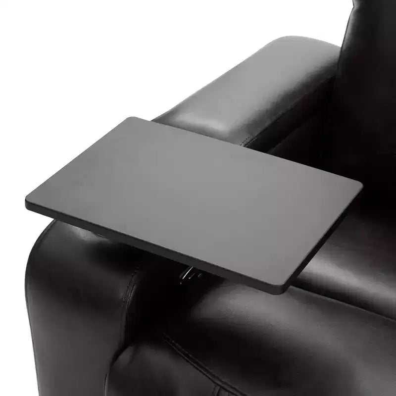 Fotel z elektrycznym podnośnikiem i funkcją rozkładania, 35.8L x 37.8W x 42.1H, z portem USB do ładowania, 2 uchwytami na kubki i obrotowym stolikiem na tacy