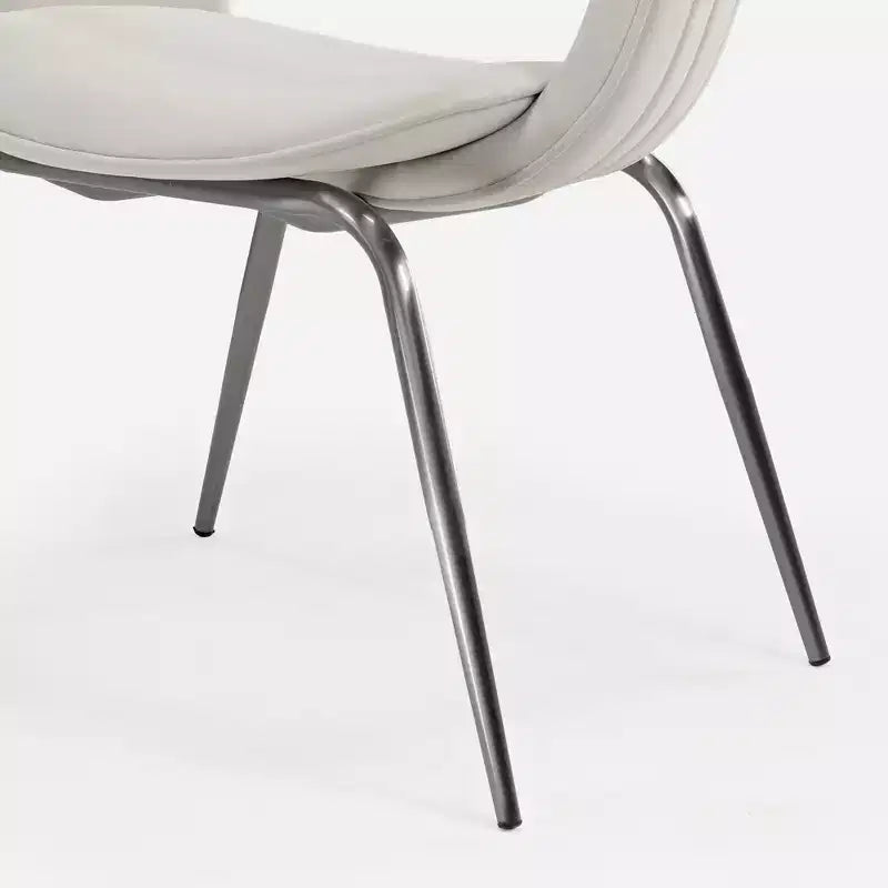 Velvet Dining Chair 1 PC, Off-White