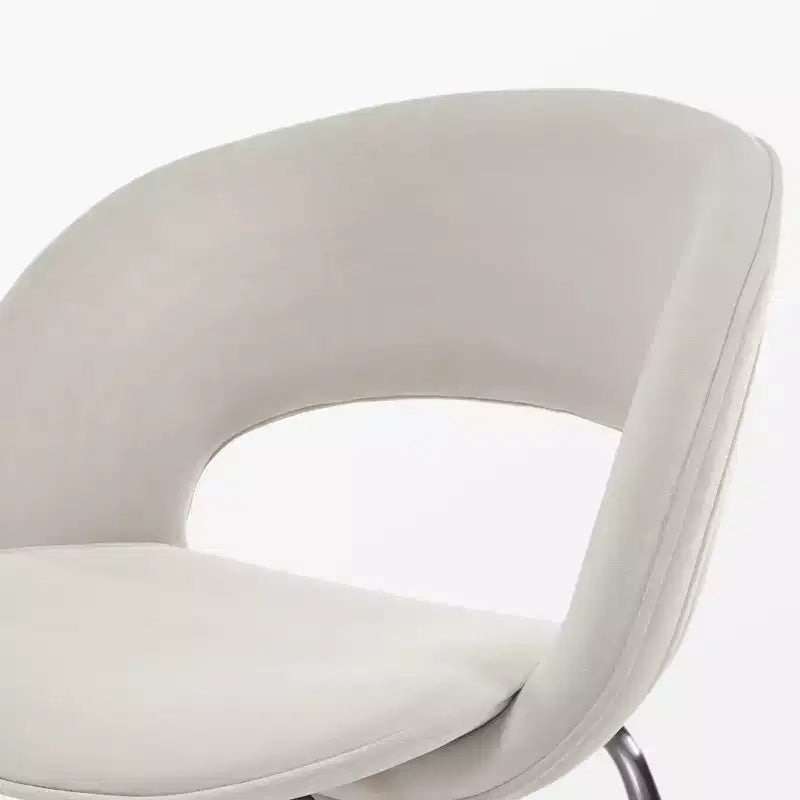 Velvet Dining Chair 1 PC, Off-White