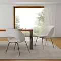 Velvet Dining Chair 1 PC, Off-White