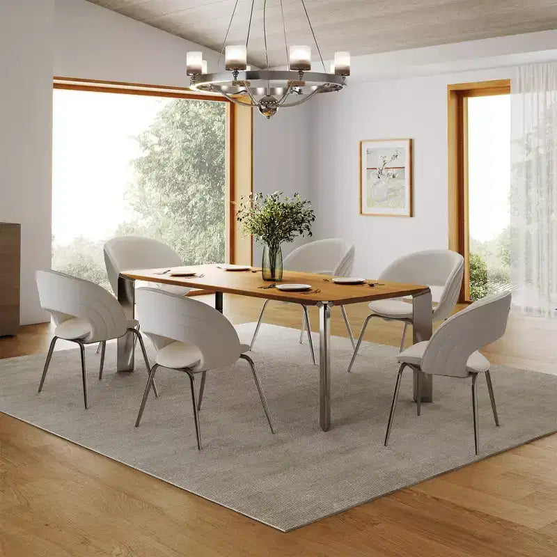 Velvet Dining Chair 1 PC, Off-White