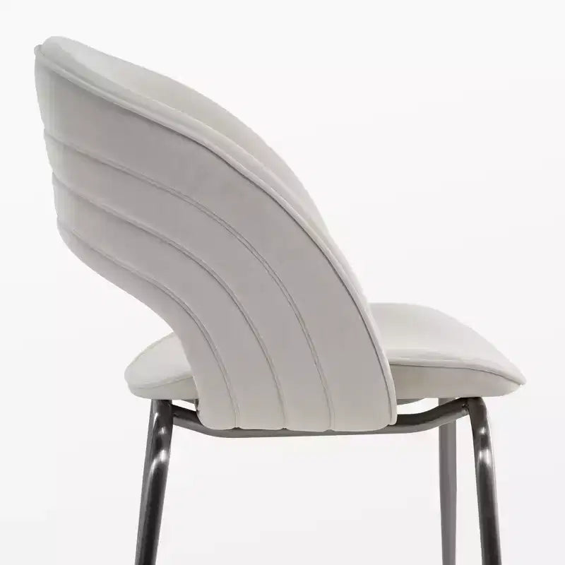 Velvet Dining Chair 1 PC, Off-White