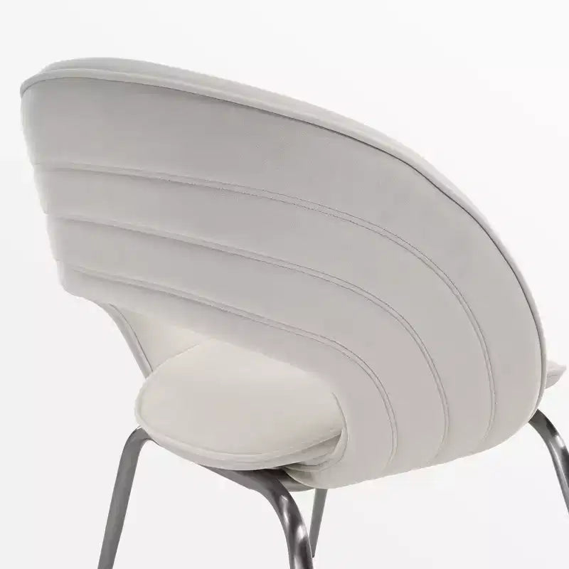 Velvet Dining Chair 1 PC, Off-White