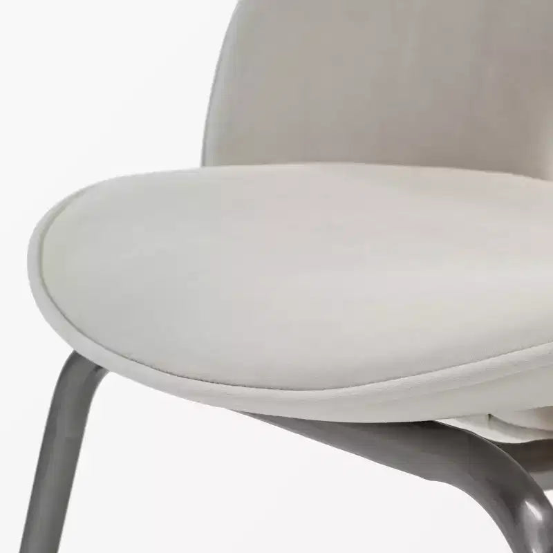 Velvet Dining Chair 1 PC, Off-White