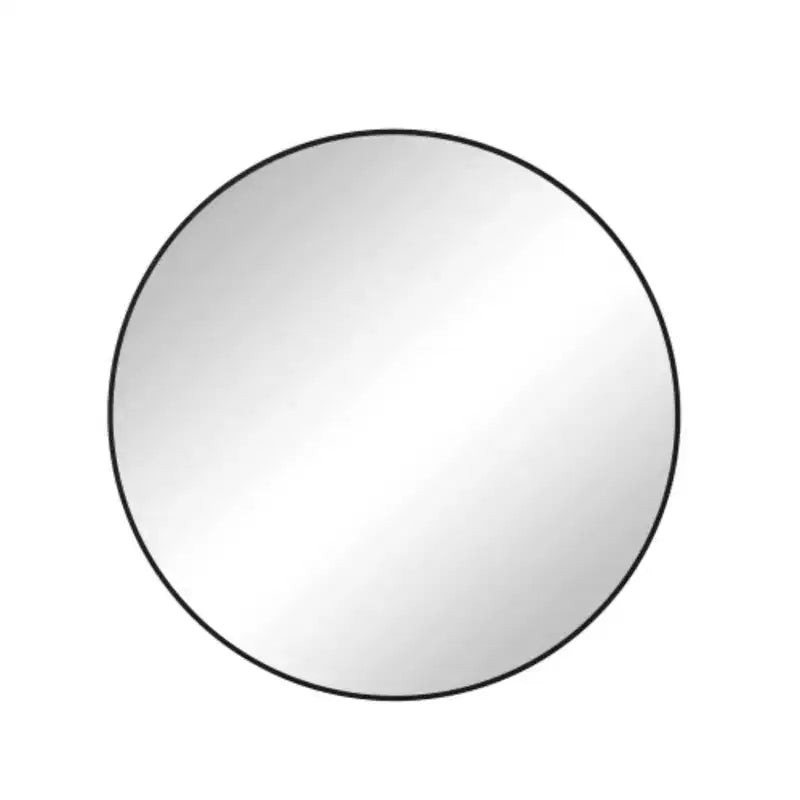 39 Black Circular Wall Mirror: Metal Frame, Round Vanity, Dressing - Stylish for Bath, Living, Bed