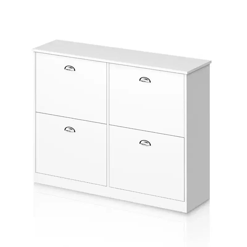 Hidden Slim Narrow 4-Drawer Shoe Cabinet, Multi-scene Shoe Rack, Versatile Shoe Organizer for Entryway Foyer Hallway Bedroom