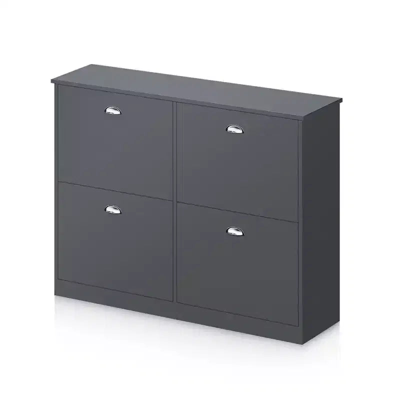 Hidden Slim Narrow 4-Drawer Shoe Cabinet, Multi-scene Shoe Rack, Versatile Shoe Organizer for Entryway Foyer Hallway Bedroom