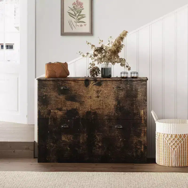 Hidden Slim Narrow 4-Drawer Shoe Cabinet, Multi-scene Shoe Rack, Versatile Shoe Organizer for Entryway Foyer Hallway Bedroom