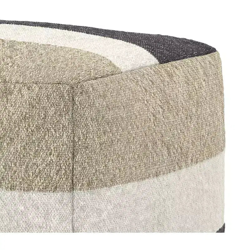 Pouf boho largo 18 inch in tessuto acrilico, già assemblato