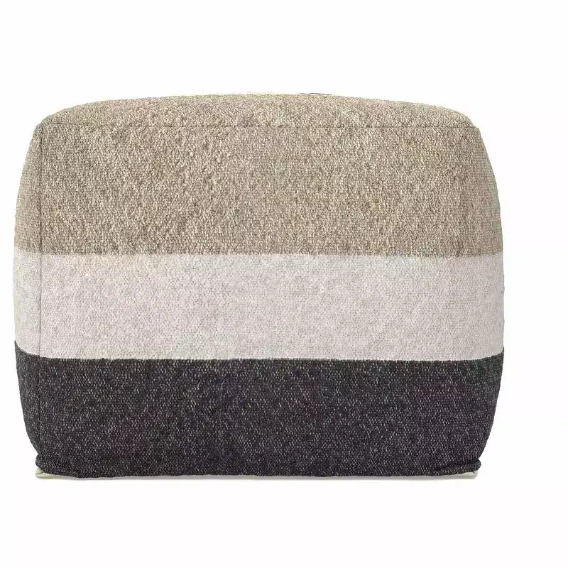 Pouf boho largo 18 inch in tessuto acrilico, già assemblato