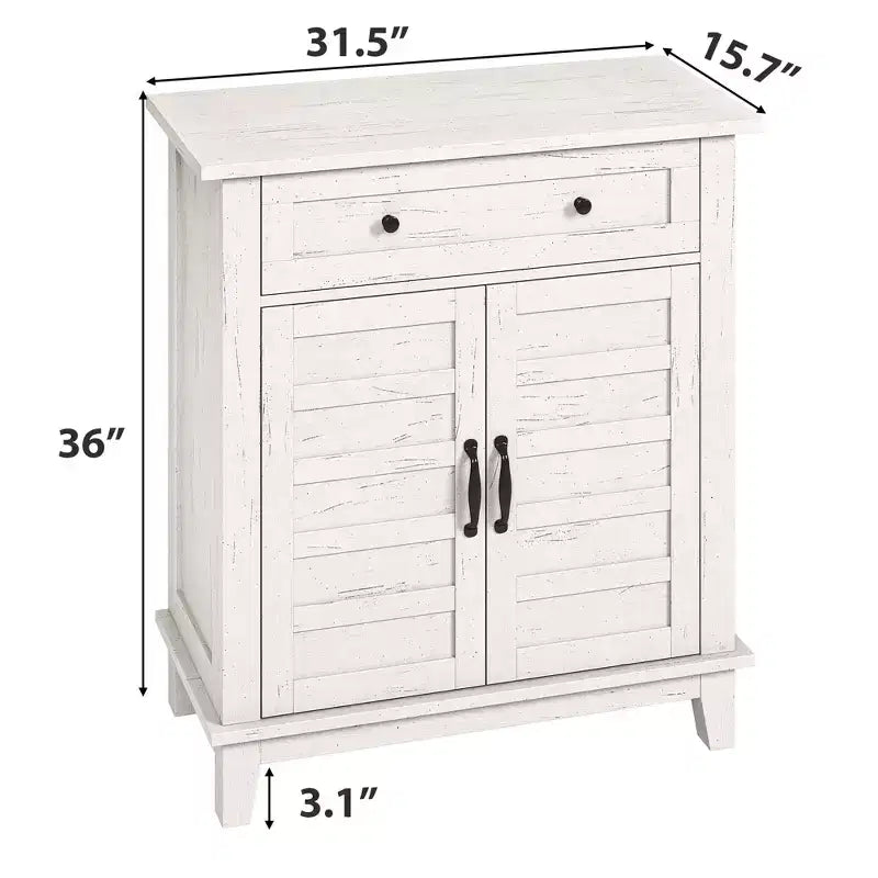 Farmhouse Sideboard Buffet Cabinet with 3-Tiers Adjustable Shelf for Dining Room, Bathroom