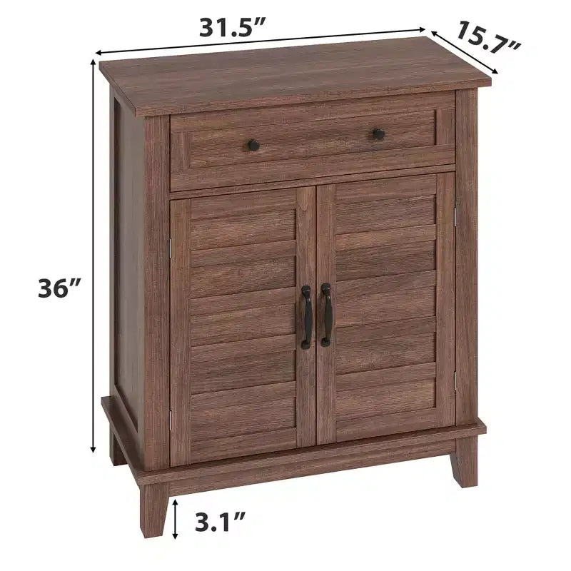 Farmhouse Sideboard Buffet Cabinet with 3-Tiers Adjustable Shelf for Dining Room, Bathroom