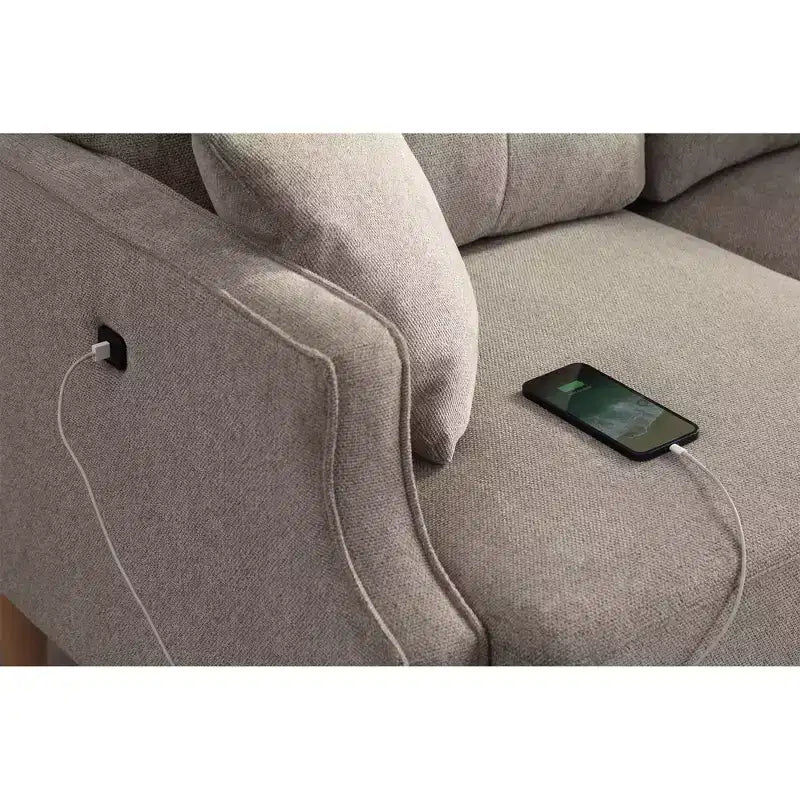 Divano a 3 posti impermeabile da 70.1 pollici con presa USB per soggiorno, spazi piccoli, ufficio e appartamento