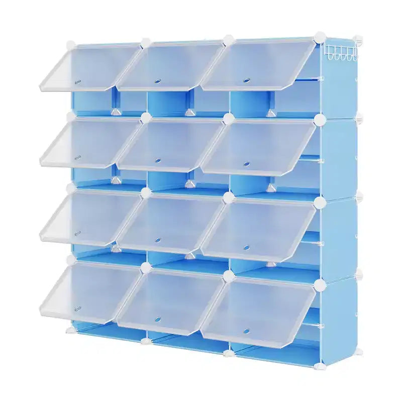 Shoe Rack, Shoe Storage 8 Tier Plastic Organizer with Metal Frame Holds 48 Pairs for Entryway/Closet/Bedroom