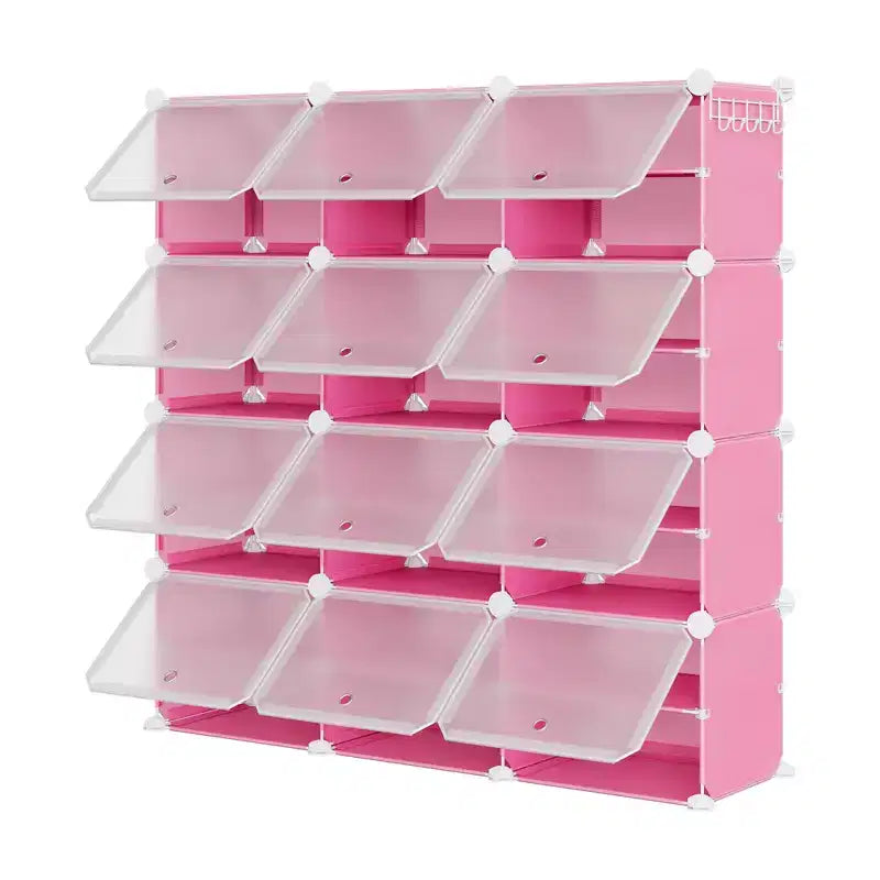 Shoe Rack, Shoe Storage 8 Tier Plastic Organizer with Metal Frame Holds 48 Pairs for Entryway/Closet/Bedroom