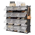 Shoe Rack, Shoe Storage 8 Tier Plastic Organizer with Metal Frame Holds 48 Pairs for Entryway/Closet/Bedroom