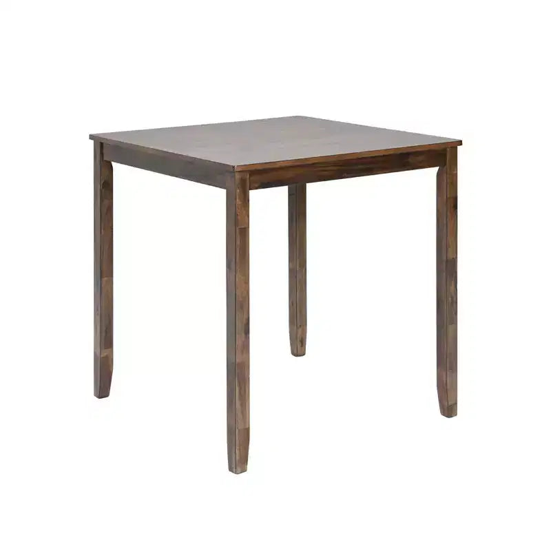 Wooden Square Counter Height Dining Table, Walnut Kitchen Table for Small Space Only The Table