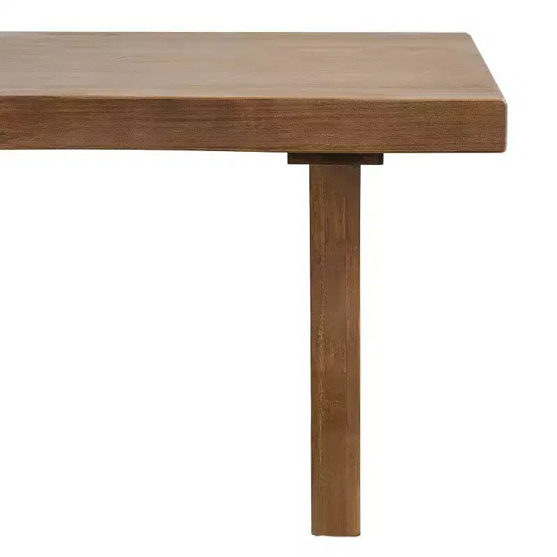 Farmhouse Pine Dining Bench with Flared Leg Design