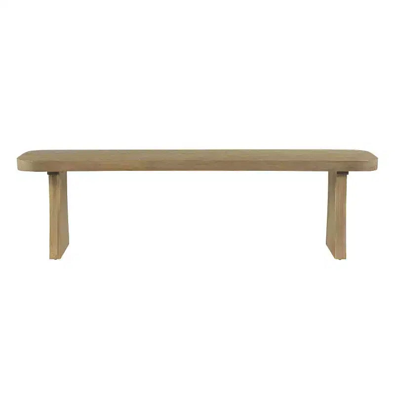 Farmhouse Pine Dining Bench with Flared Leg Design