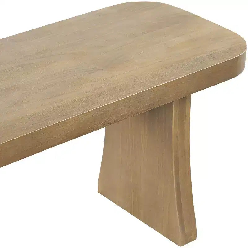 Farmhouse Pine Dining Bench with Flared Leg Design