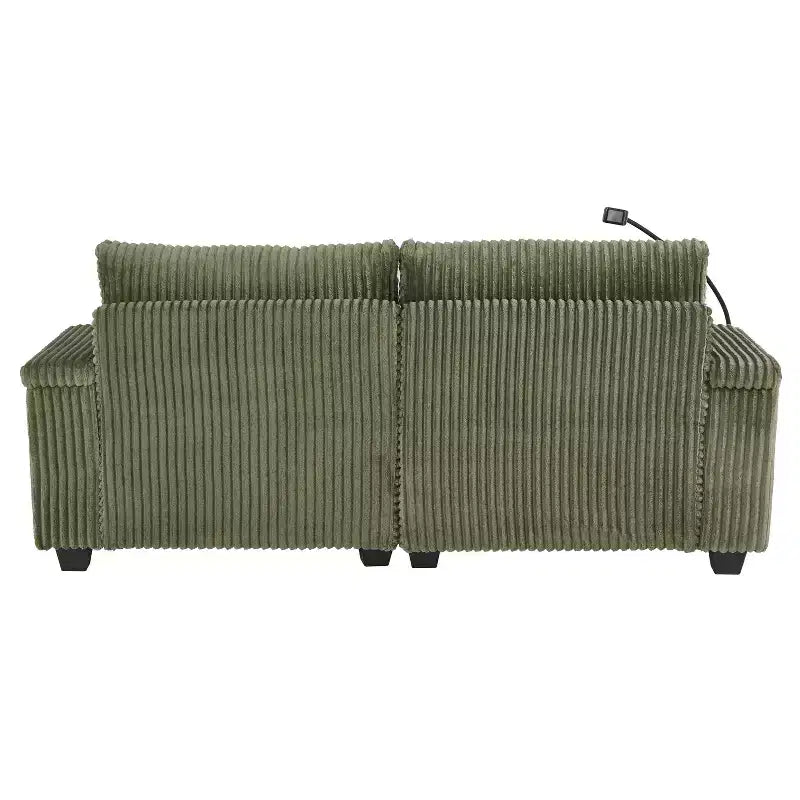 Moderno divano chaise longue da 75.5 con schienale regolabile e portabicchieri